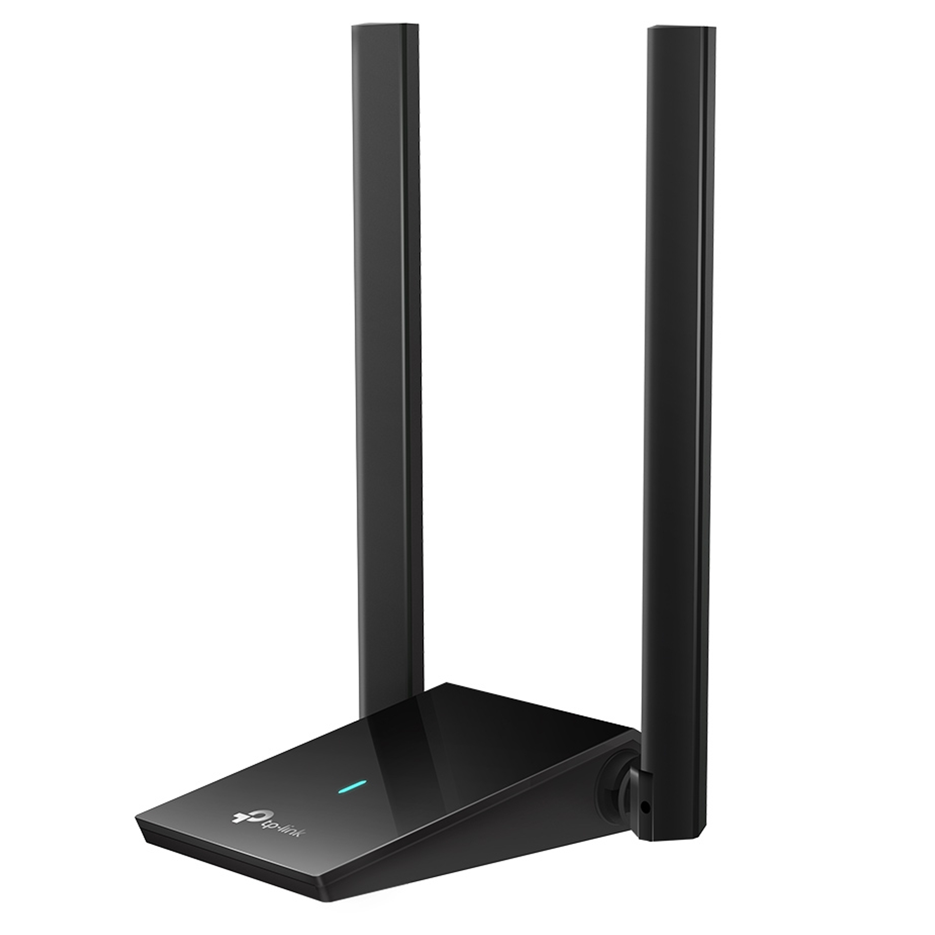 AX1800 High Gain Dual Band Wi-Fi 6 USB Adapter SPEED: 1201 Mbps at 5 GHz + 574 Mbps at 2.4 GHz SPEC: 2× High Gain External Antennas, USB 3.0, Extension Cable FEATURE: MU-MIMO, OFDMA, WPA3