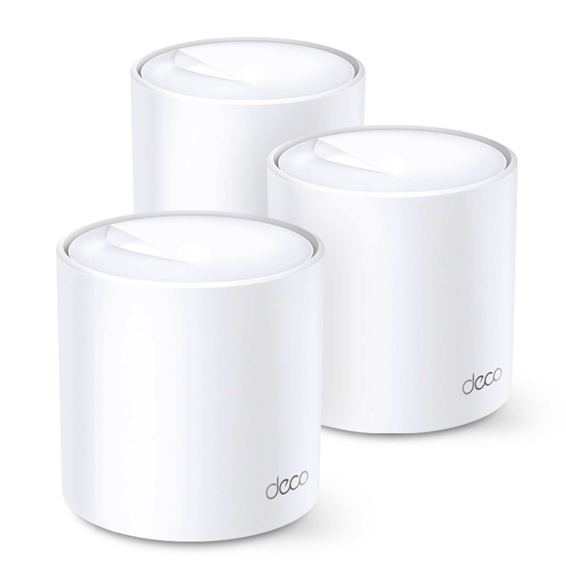 AX1800 Whole-Home Mesh Wi-Fi System, Wi-Fi 6, Qualcomm 1GHz Quad-core CPU, 1201Mbps at 5GHz+574Mbps at 2.4GHz, 2 Gigabit Ports, 4 internal antennas, Downlink and Uplink OFDMA, MU-MIMO, 1024QAM, Beamforming, HomeCare(Parental Controls, Built-In Antivirus, Quality of Service, Reporting), Access Point Mode, IPv6 Ready, IPTV, Assisted Setup, Deco App, Cloud Support, Alexa Supported, Work with All Deco Models