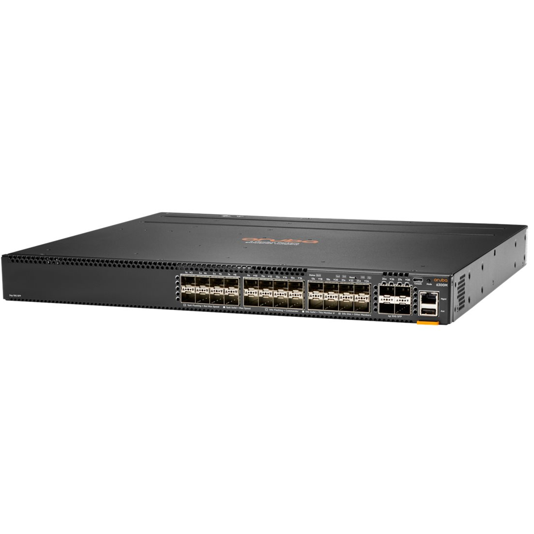 Aruba 6300M 24SFP+ 4SFP56 Swch [24ports 1G/10G SFP+ ports + 4 ports 1G/10G/25G SFP, L3 Full managed]