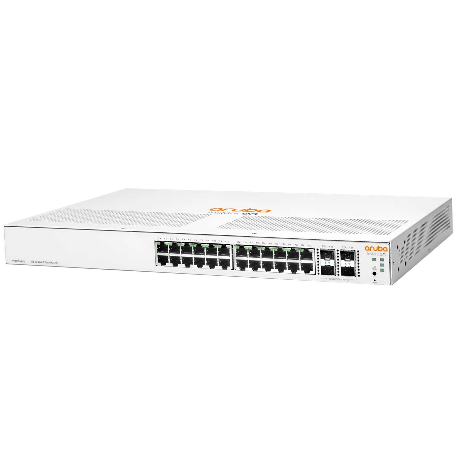 Aruba Instant On 1930 24G 4SFP+ 195W Switch [24 ports 10/100/1000 PoE + 4 ports SFP+,L3, Smart Managed]