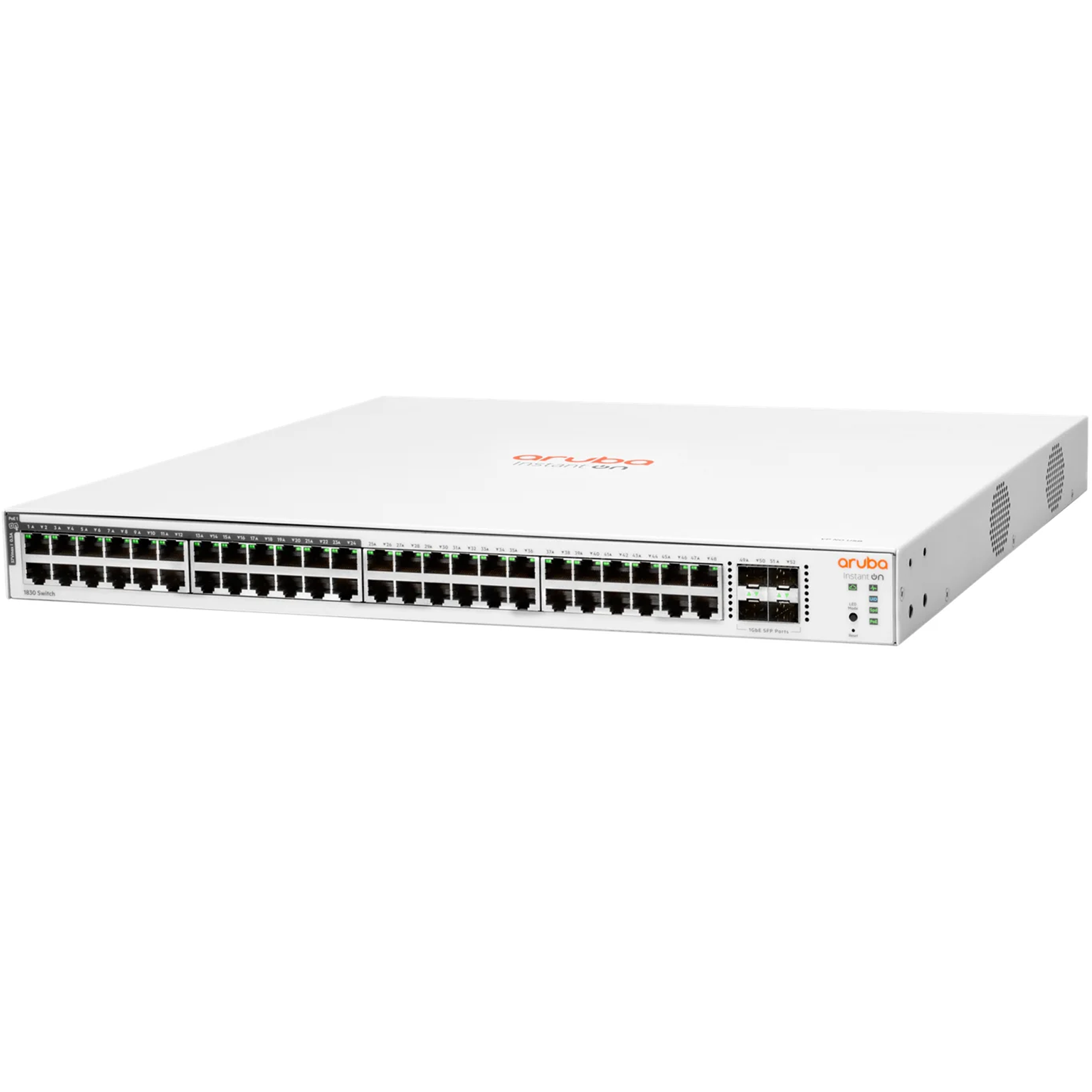 Aruba IOn 1830 48G 4SFP 370W Switch [48 ports 10/100/1000 PoE + 2 ports SFP ,L2, Smart Managed]