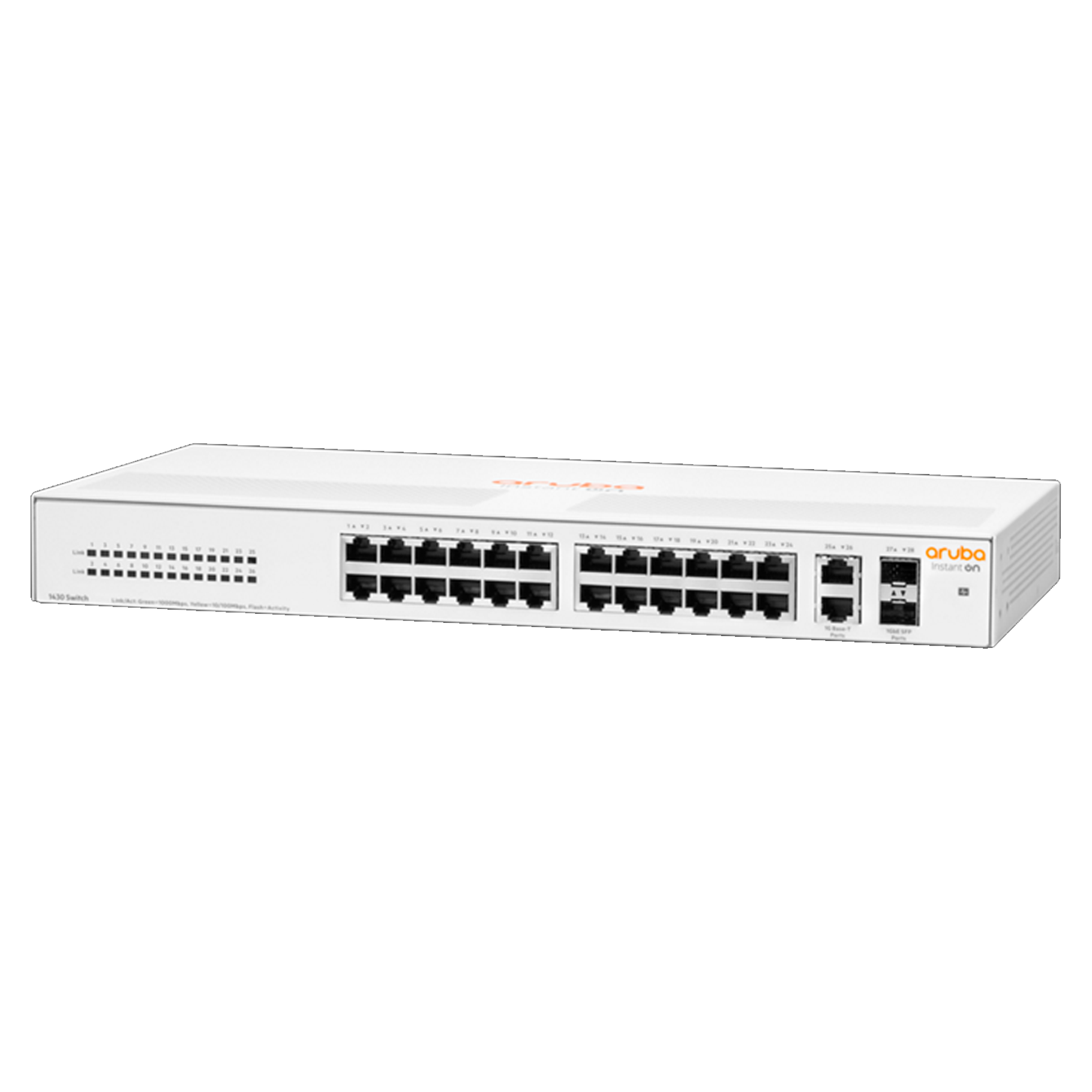 Aruba Instant On 1430 26G 2SFP Switch [26 ports 10/100/1000 + 2 ports SFP , L2 Unmanaged]