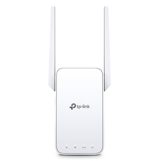 AC1200 Wi-Fi Range Extender SPEED: 300Mbps at 2.4GHz + 867Mbps at 5GHz SPEC: 2 × External Antennas, 1 × 10/100Mbps Port, Wall Plugged FEATURE: Tether App, WPS, Intelligent Signal Light, Access Control, Power Schedule, LED Control, RE/AP Mode, OneMesh