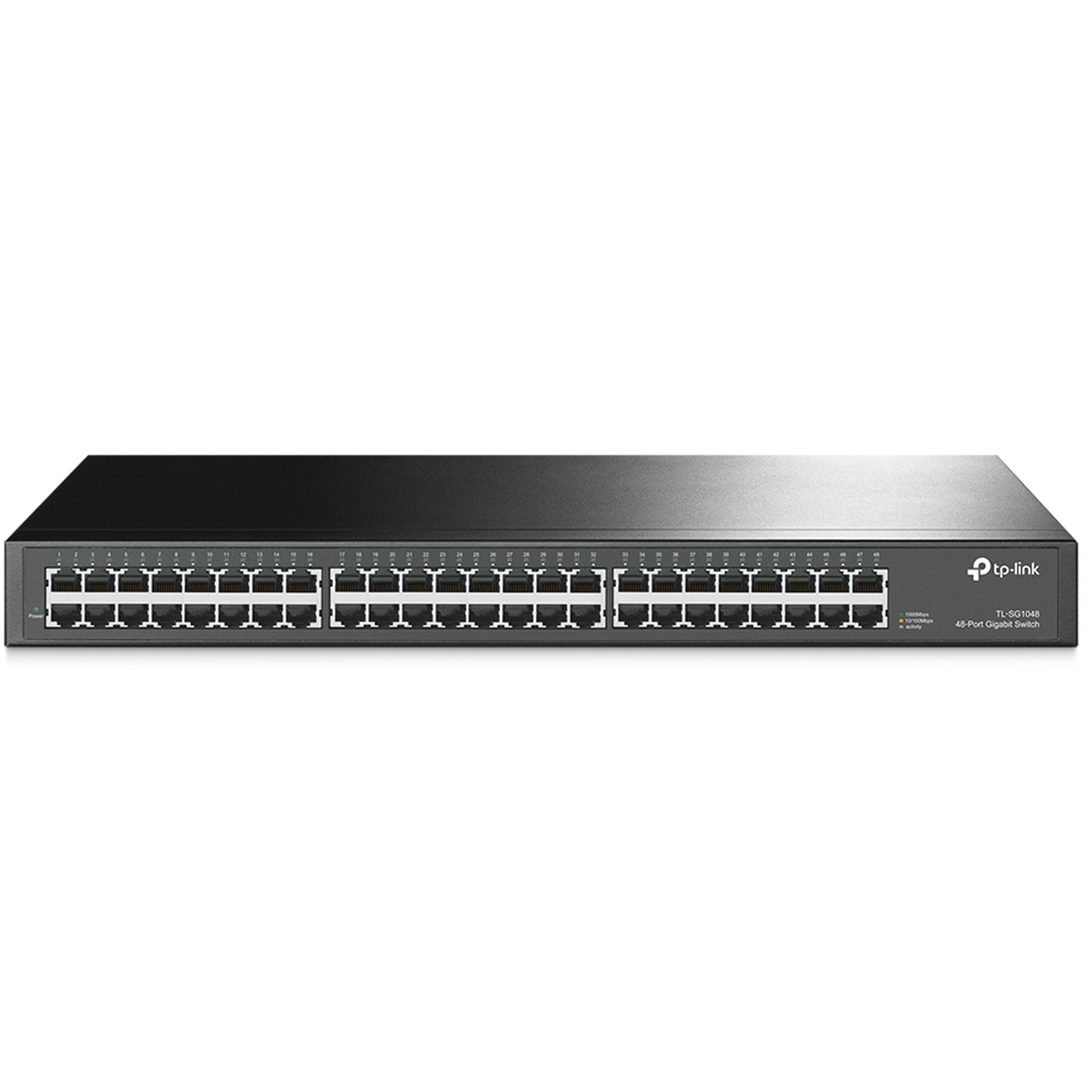 Tplink 48-port Gigabit Switch, 48 10/100/1000M RJ45 ports, 1U 19-inch rack-mountable steel case