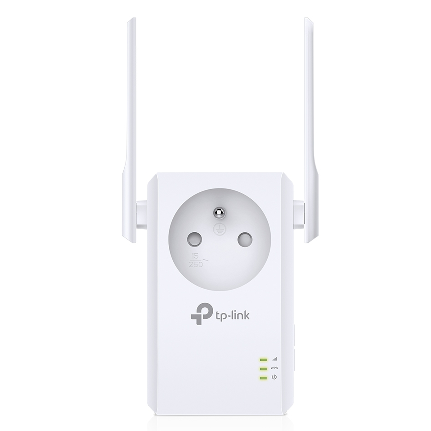 300Mbps Wireless N Wall Plugged Range Extender with AC Passthrough, Qualcomm, 2T2R, 2.4GHz, 802.11b/g/n, 1 10/100M LAN, Ranger Extender button, AP/Range extender mode, 2 fixed antennas