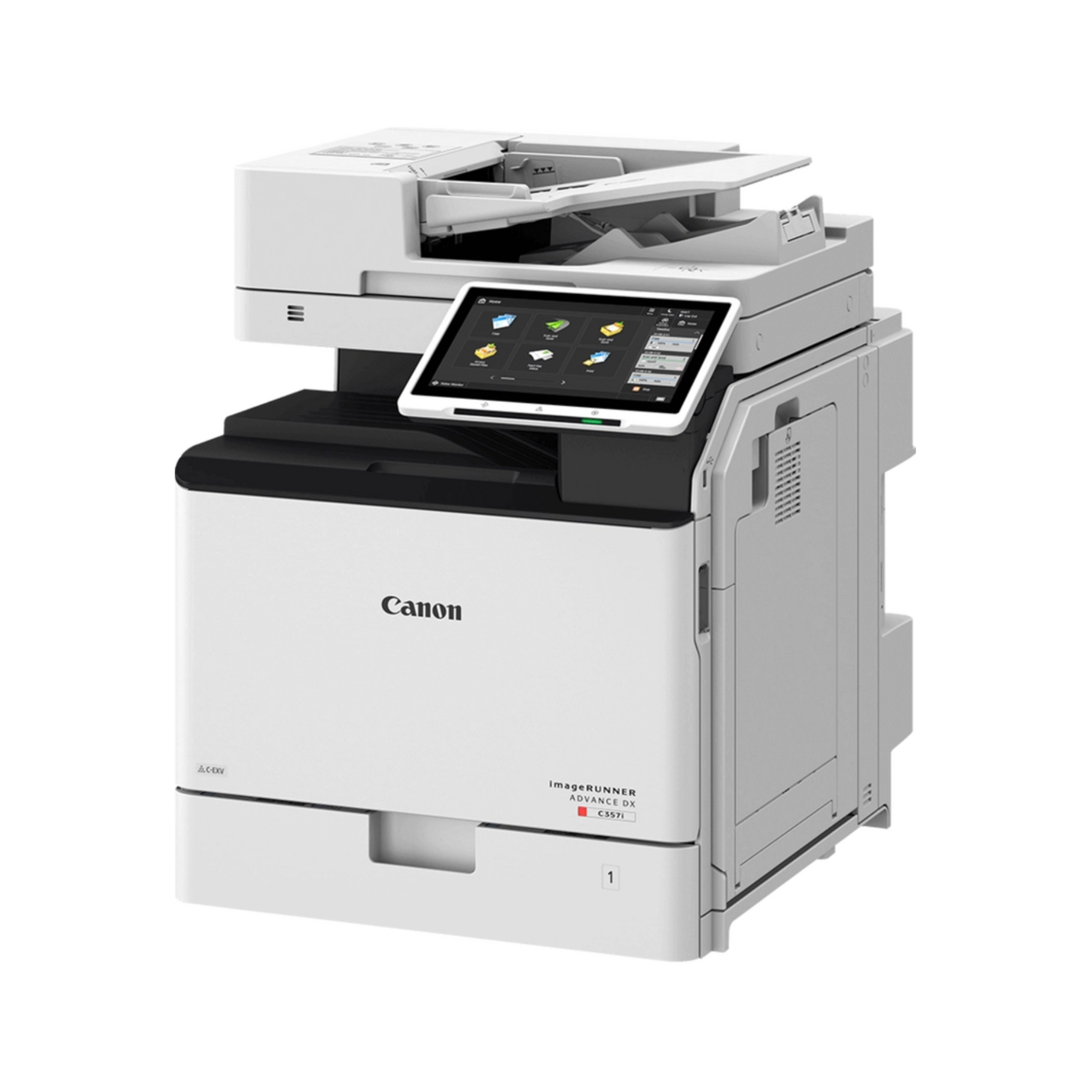 Canon Laser image RUNNER ADVANCED XC357i MFP 3 en 1
-Connectivité :USB3.0(Host),USB2.0(Host),USB2.0(périphérique),1000Base-T/100Base-TX/10-Base-T,
-WIFI (IEEE802.11b/g/n)
-Format: jusqu’à A4
-Recto-verso: automatique
-DADF:50 feuilles
-Résolution :600x1200dpi
-Mémoire :3.0GB
-Écran tactile LCD couleur WSVGATFT 10,1 pouces
-Capacité de papier:650 feuilles Max 2300
-Vitesse :35 ppm en A4
Livrée Sans Toners