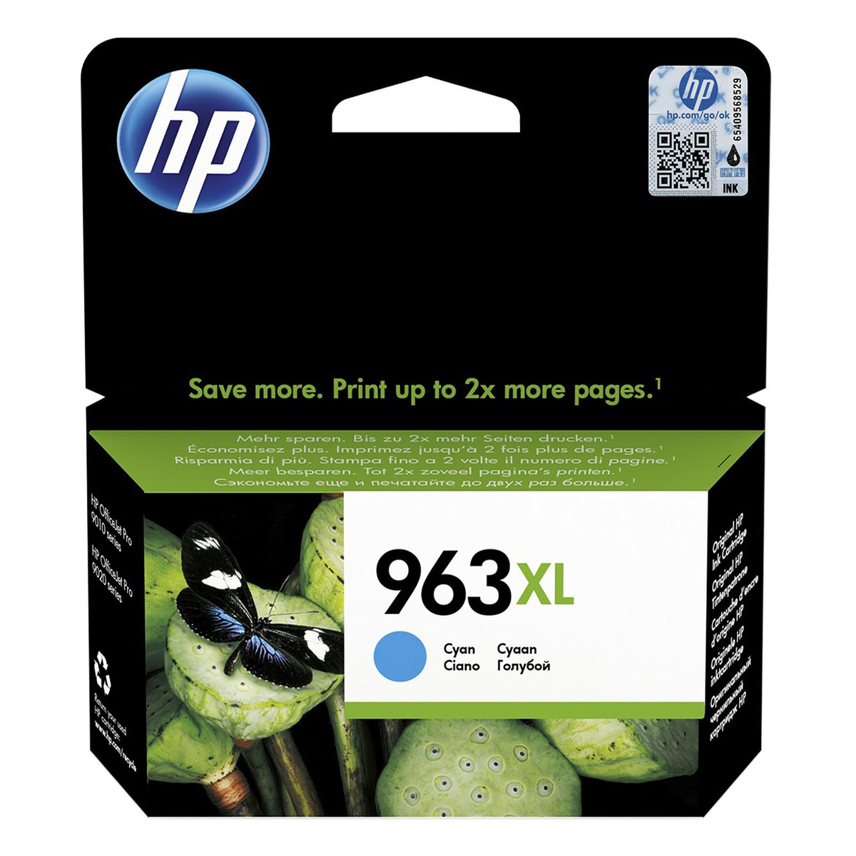 HP 963XL High Yield Cyan Original Ink Cartridge Pour OJ 9010/9013/9020