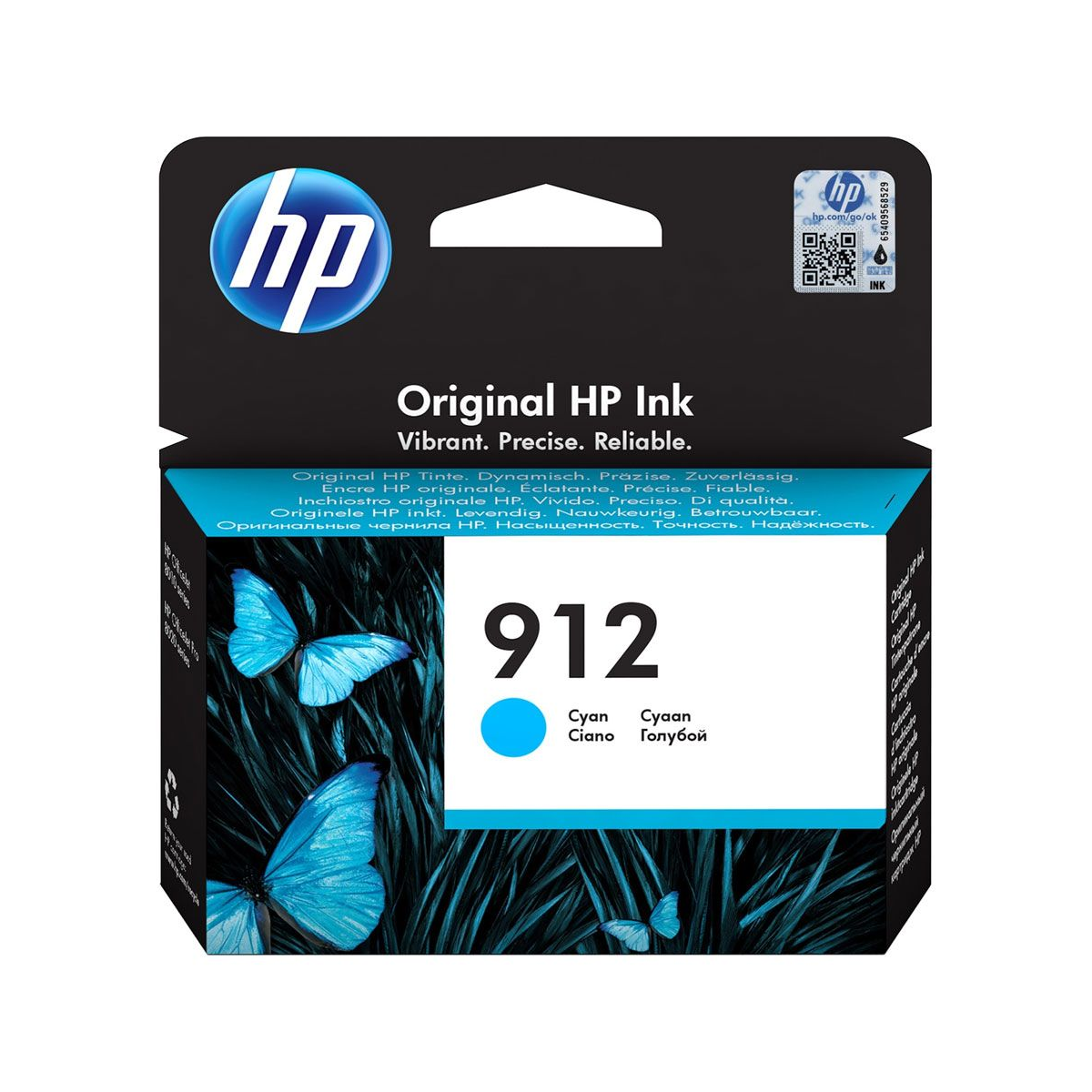 HP 912 Cyan Original Ink Cartridge Pour OJ 8023