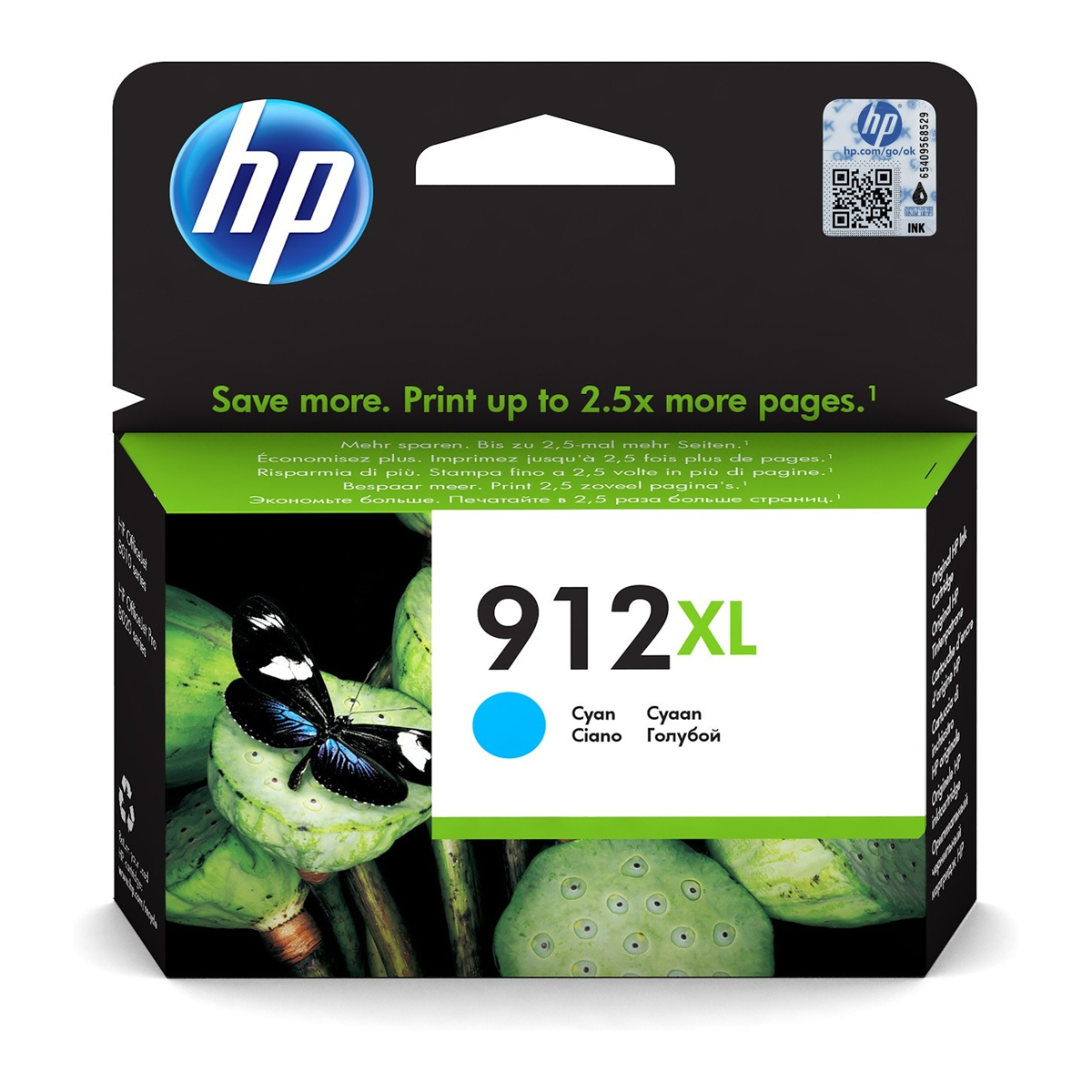 HP 912XL High Yield Cyan Original Ink Cartridge Pour OJ 8023