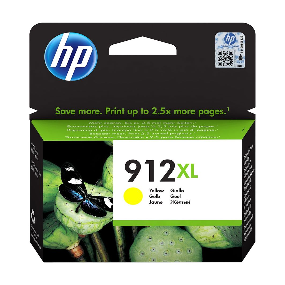 HP 912XL High Yield Yellow Original Ink Cartridge Pour OJ 8023