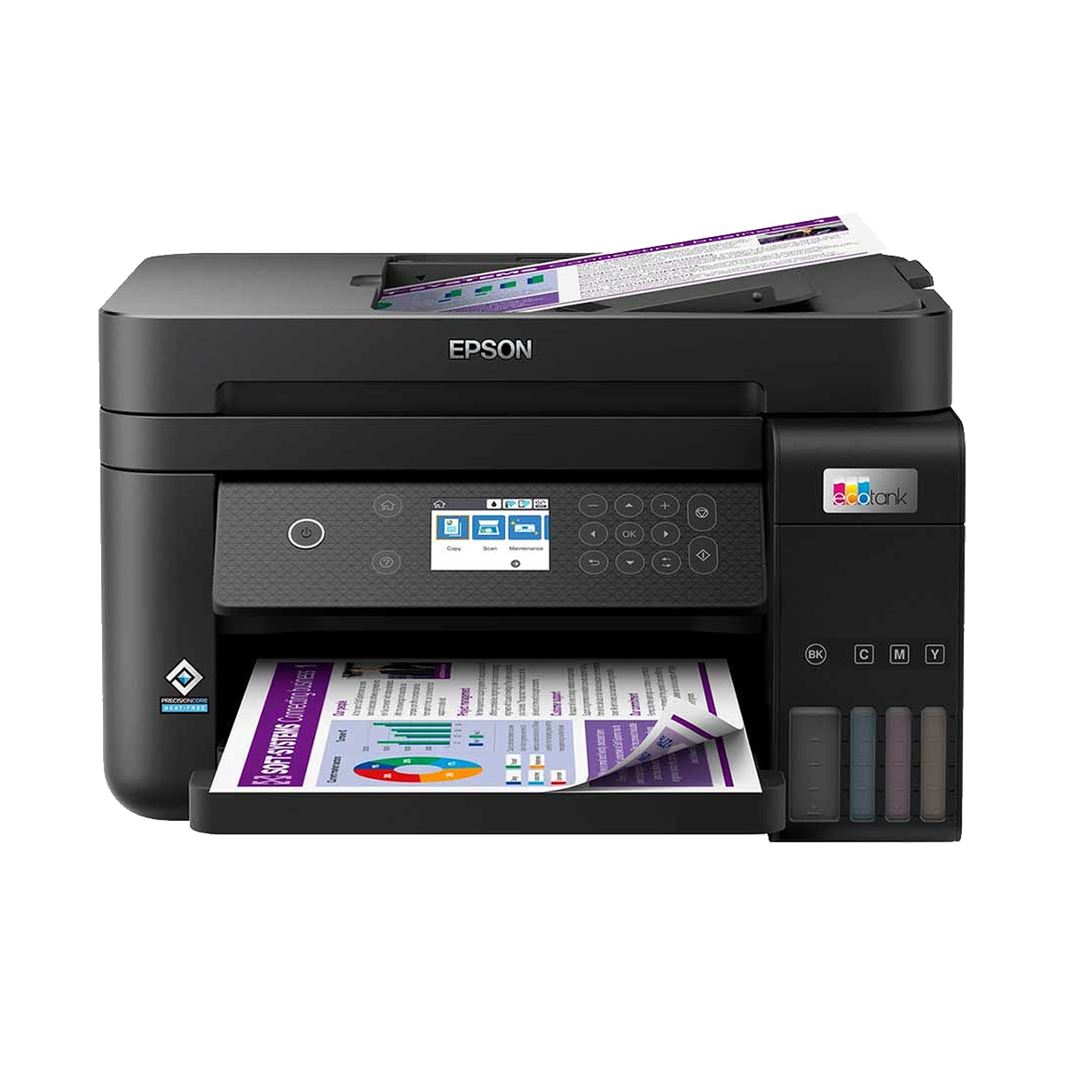 EcoTank L6270 Imprimante 3 en 1 couleur A4 Recto Verso avec chargeur automatique, Wi-Fi Direct et Ethernet Imprimante pro à réservoir d’encre