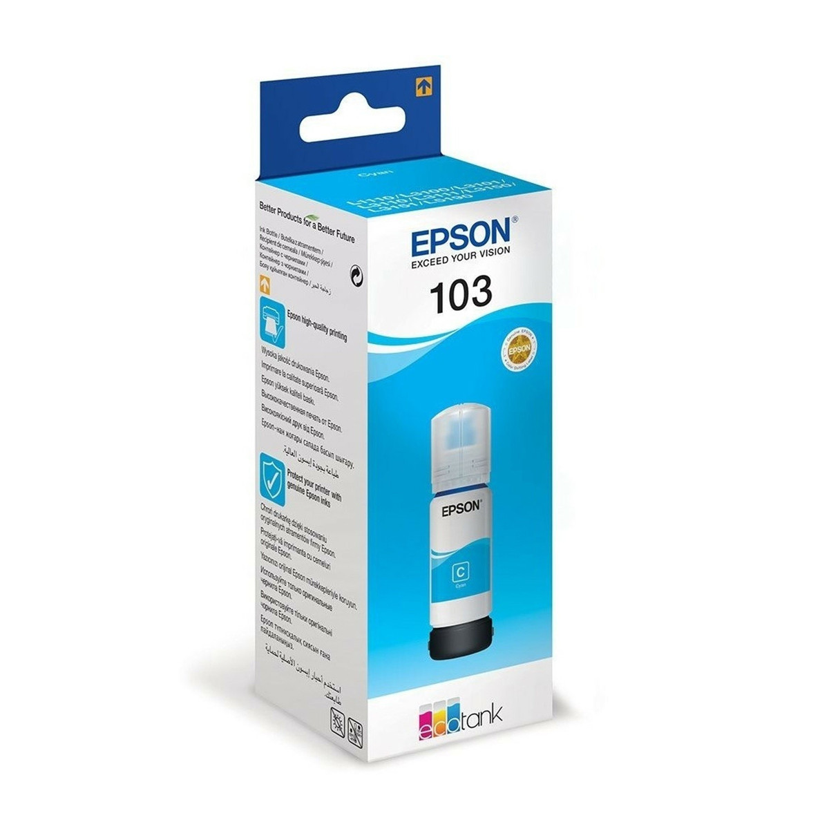 103 EcoTank Cyan ink bottle