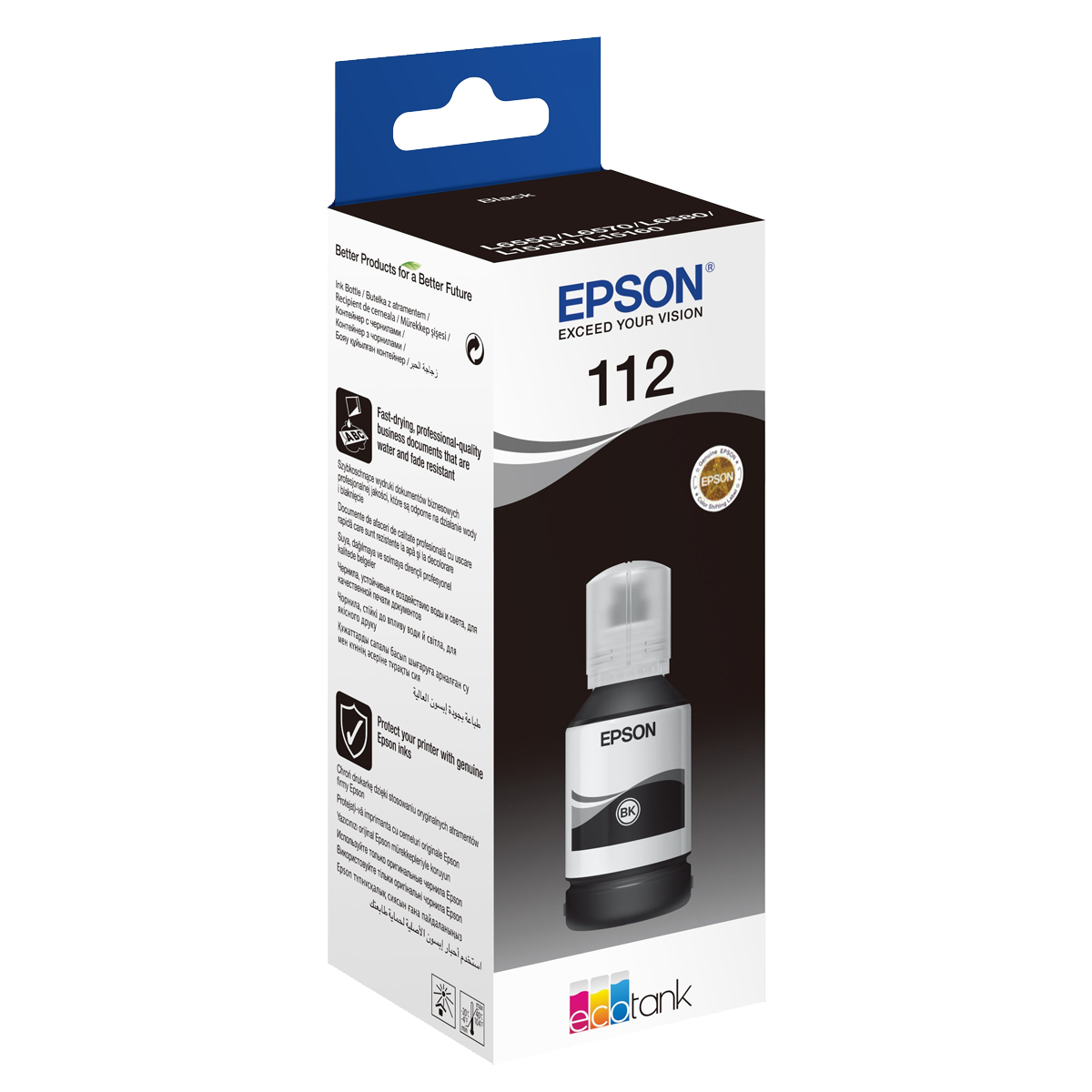 EPSON 112 EcoTank Pigment Black ink bottle
