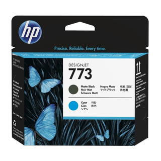 HP 773 Matte Black/Cyan DesignJet Printhead