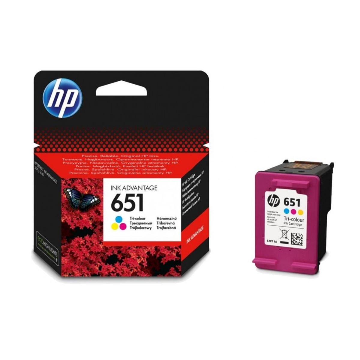 HP 651 Tri-color Original Ink Advantage Cartridge