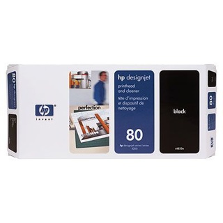 HP 80 Black DesignJet Printhead and Printhead Cleaner