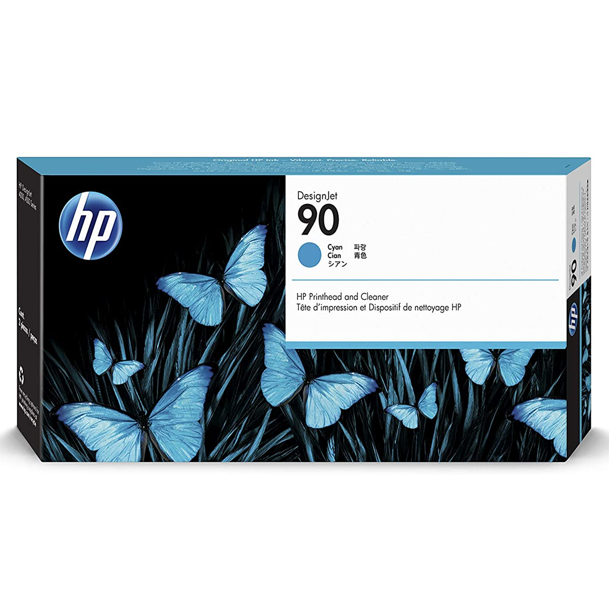 HP 90 Black DesignJet Printhead and Printhead Cleaner
