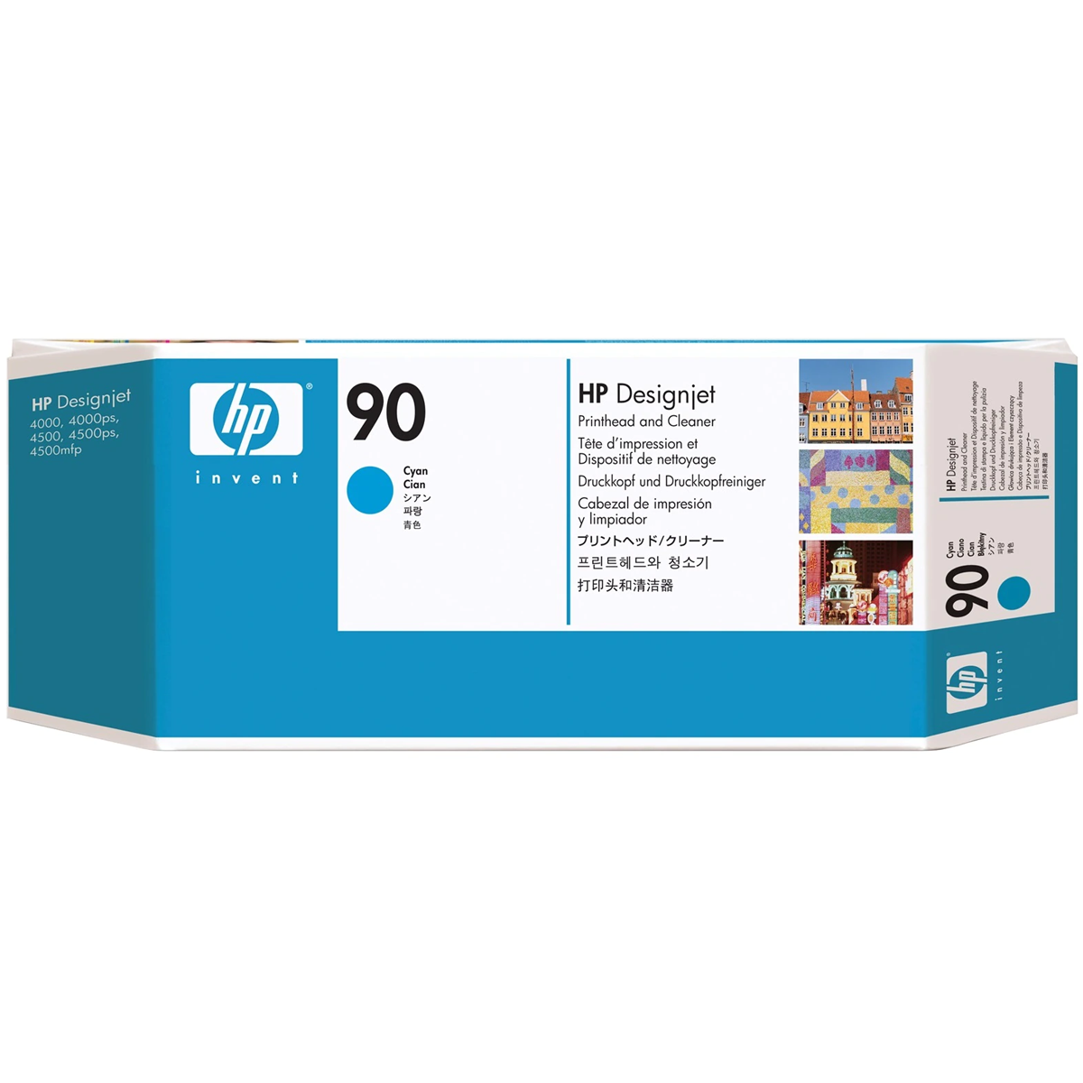 HP 90 Cyan DesignJet Printhead and Printhead Cleaner