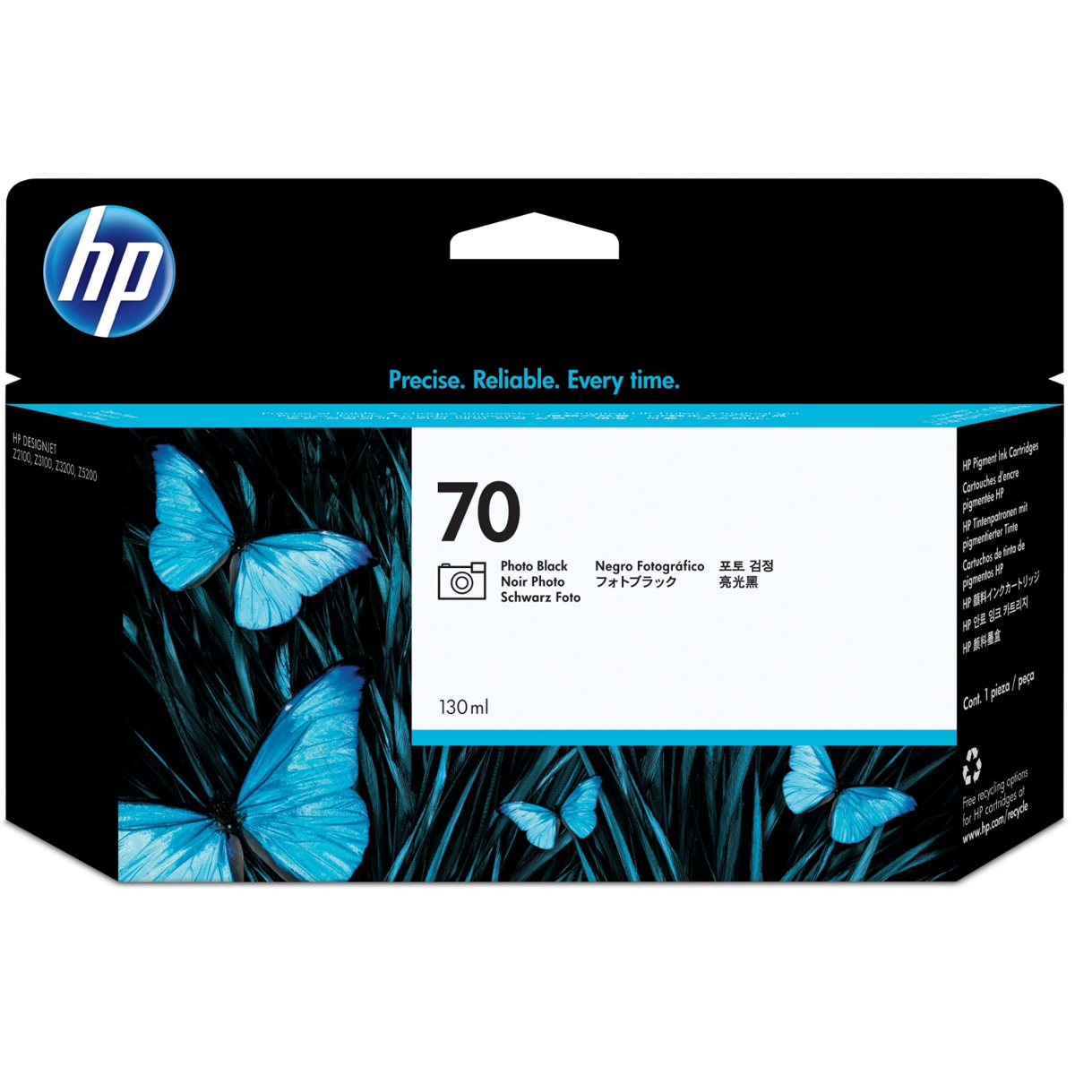 HP 70 130-ml Photo Black DesignJet Ink Cartridge