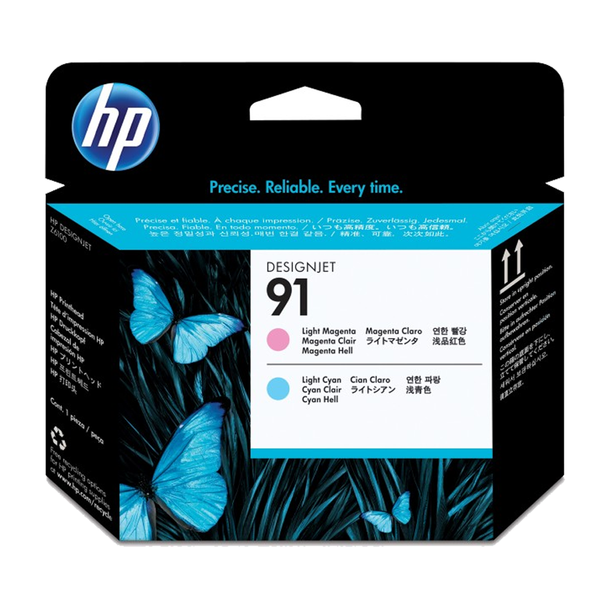HP 91 Light Magenta and Light Cyan DesignJet Printhead