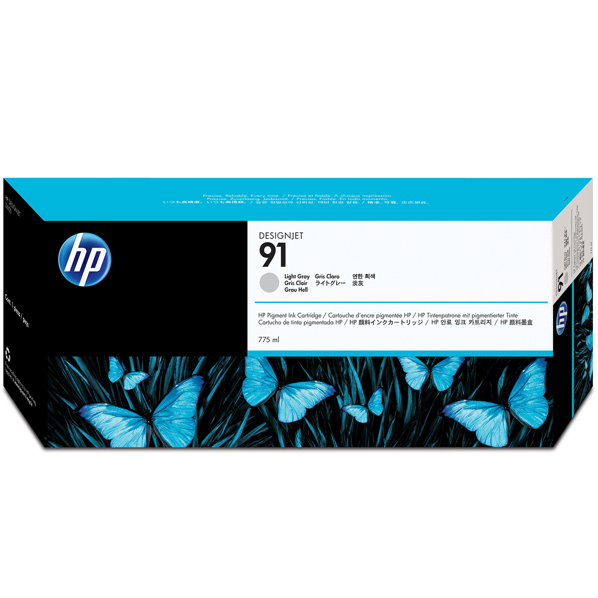 HP 91 775-ml Light Gray DesignJet Pigment Ink Cartridge