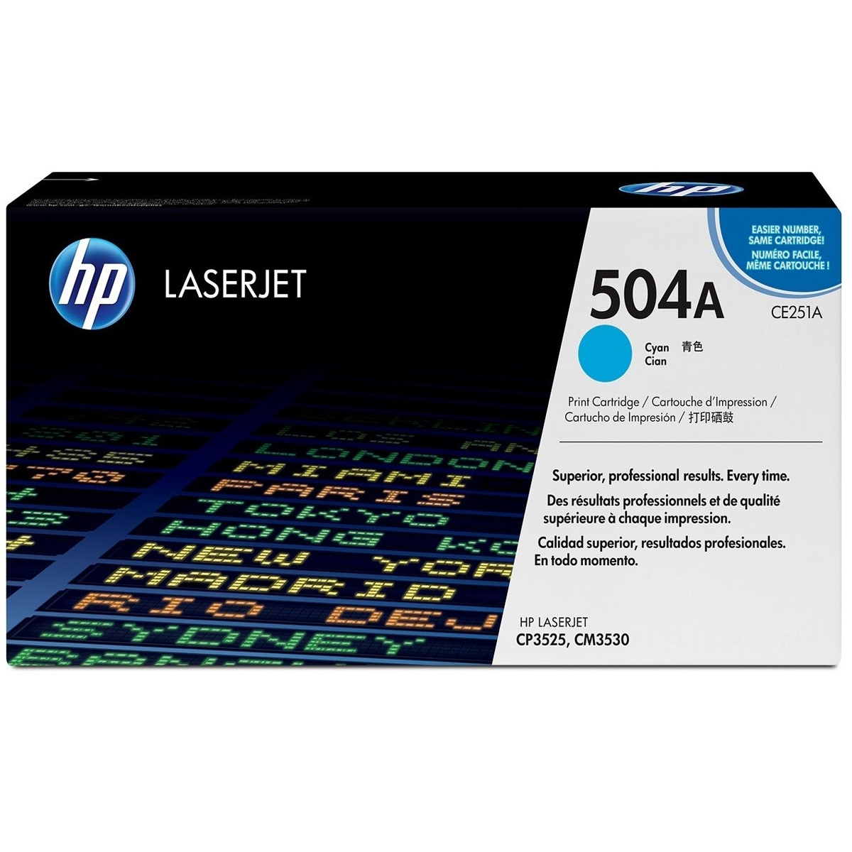 HP 504A Cyan Original LaserJet Toner Cartridge