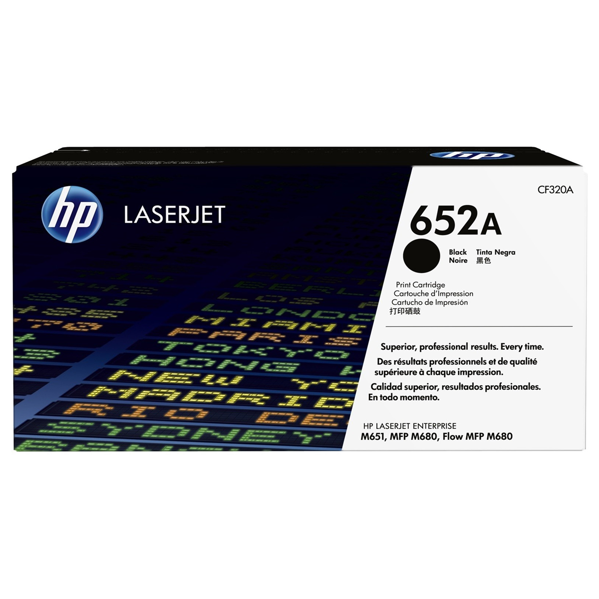 HP 652A Black Original LaserJet Toner Cartridge CF320A, up to 11,500 pages, for CLJ Enterprise M651/MFP M680