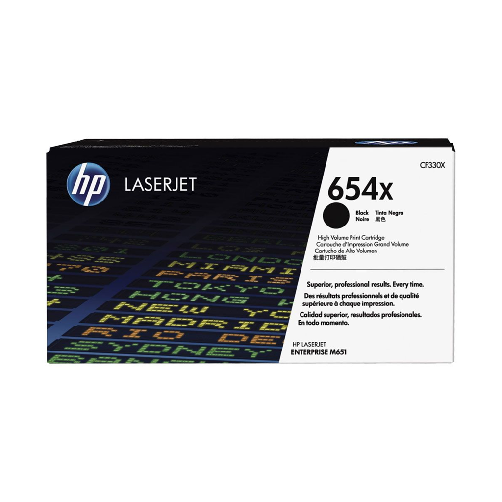 HP 654X High Yield Black Original LaserJet Toner Cartridge
