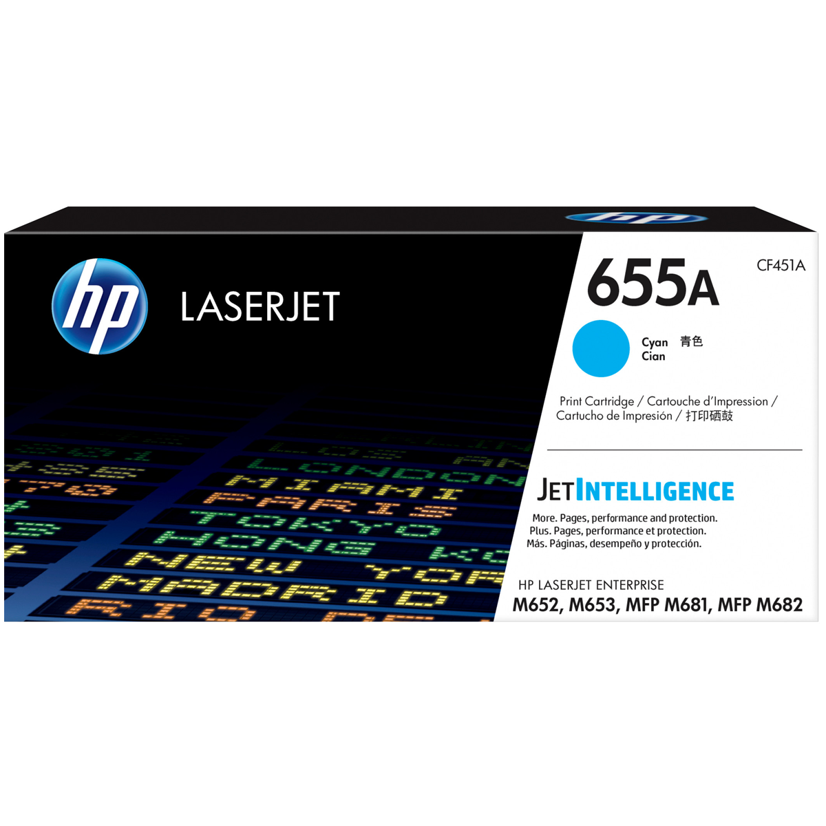 HP 655A Cyan Original LaserJet Toner Cartridge