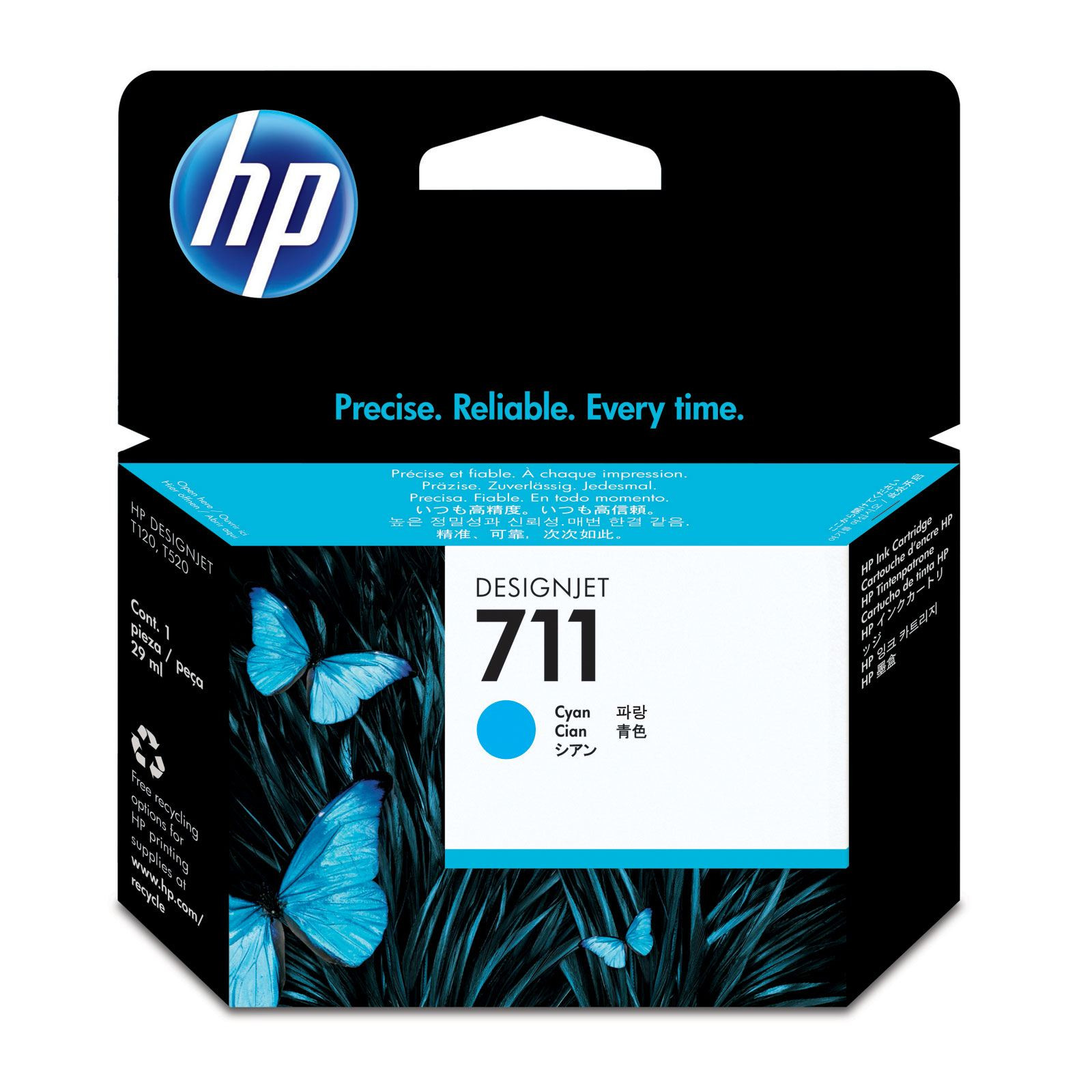 HP 711 29-ml Cyan DesignJet Ink Cartridge