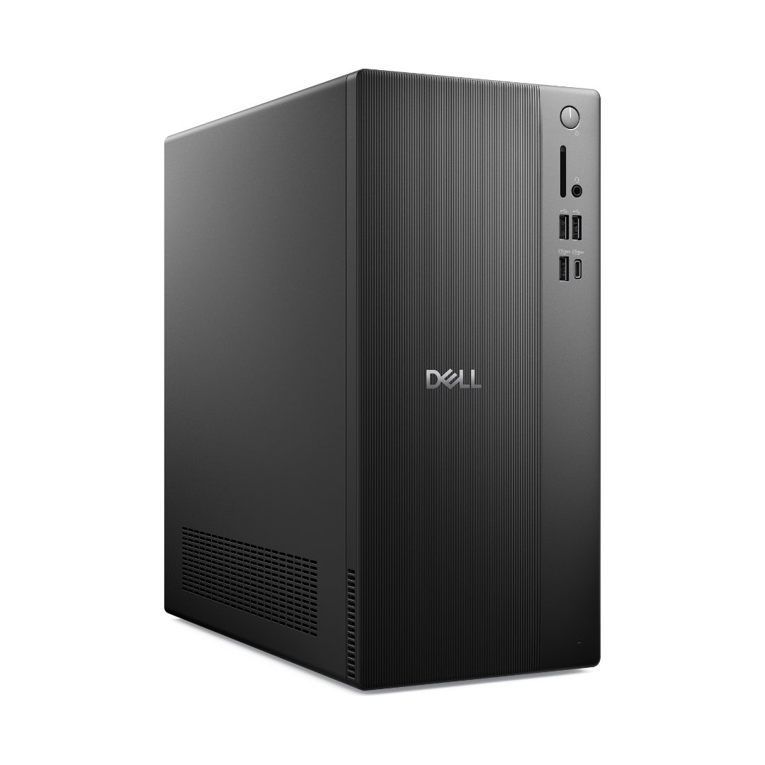 DELL DESKTOP TWR ECT1250; 14 Gen Intel i3-14100 processor (12 MB cache, 4 Cores, 8 threads, up to 4.7 GHz); 8GB, 8GBx1, DDR5, 5600MT/s ; 512GB M.2 PCIe NVMe Solid State Drive;Realtek Wi-Fi 6 RTL8852BE, 2x2, 802.11ax, MU-MIMO, Bluetooth(R) wireless card; Dell Optical Mouse-MS116 - Black; Dell Multimedia Keyboard-KB216 - French (AZERTY); Ubuntu 22.04 LTS; 1Y ProSupport and Next Business Day