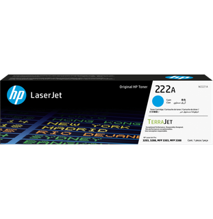 HP 222A Cyan Original LaserJ Toner 1200 Pages for CLJ Pro 3203dw CLJ Pro MFP 3303fdn 3303fdw 3M