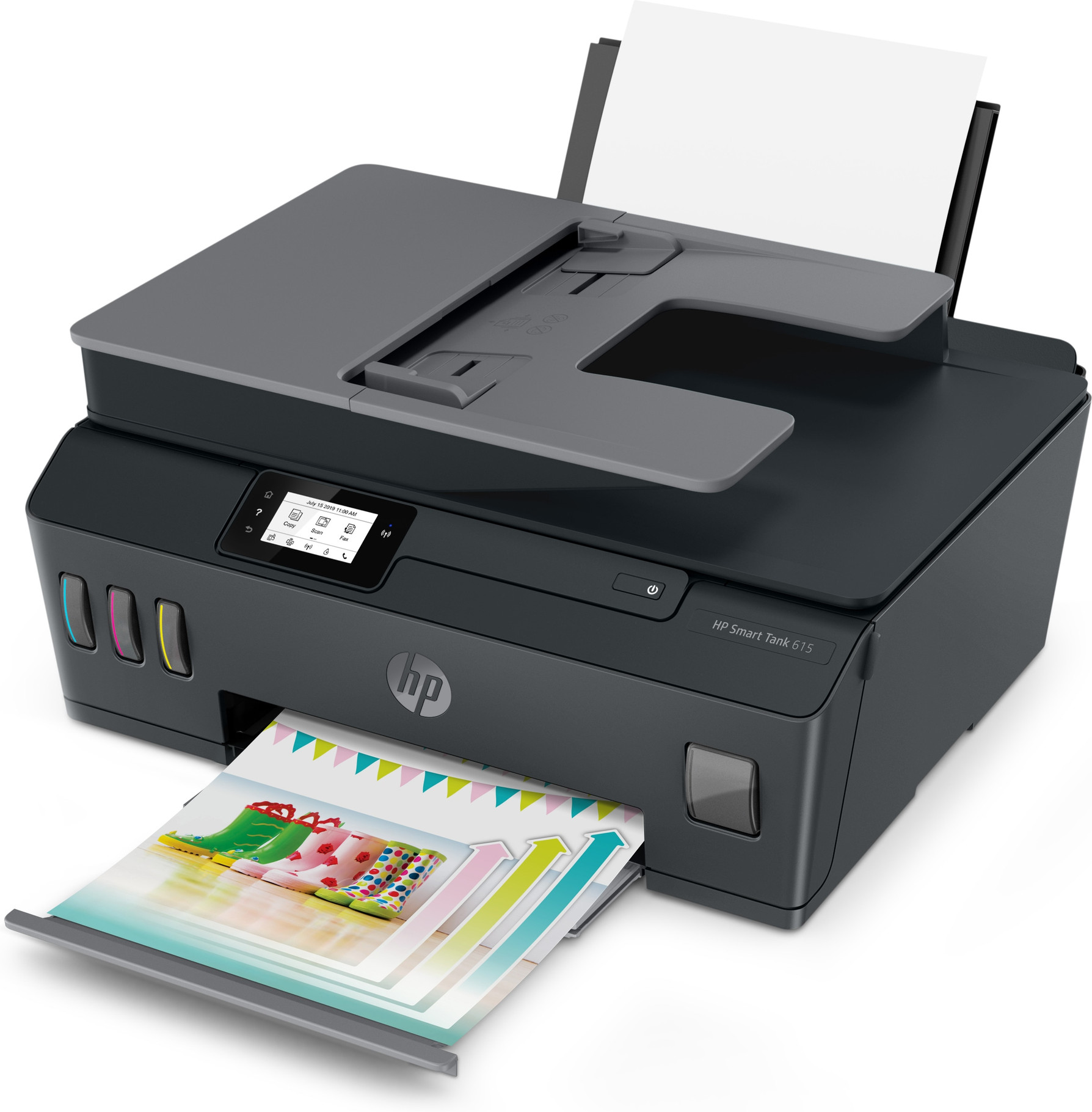 HP  Smart Tank 615 Couleur Multi fonction 3 en 1 A4  Wifi  - avec système de remplissage d'encre - PPM B&W 11 PPM Col 5